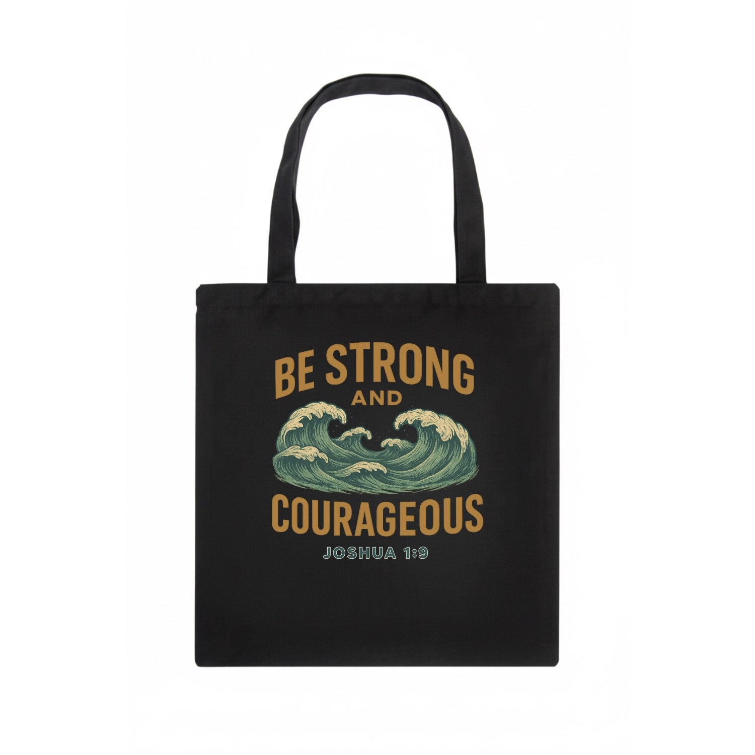Joshua 1:9 Ocean - Tote Bag - dark