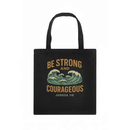 Joshua 1:9 Ocean - Tote Bag - dark