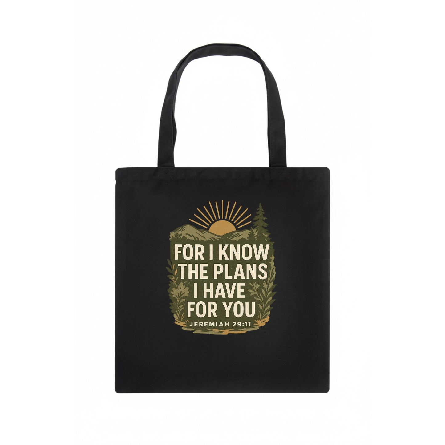 Jeremiah 29:11 Sunrise - Tote Bag - dark