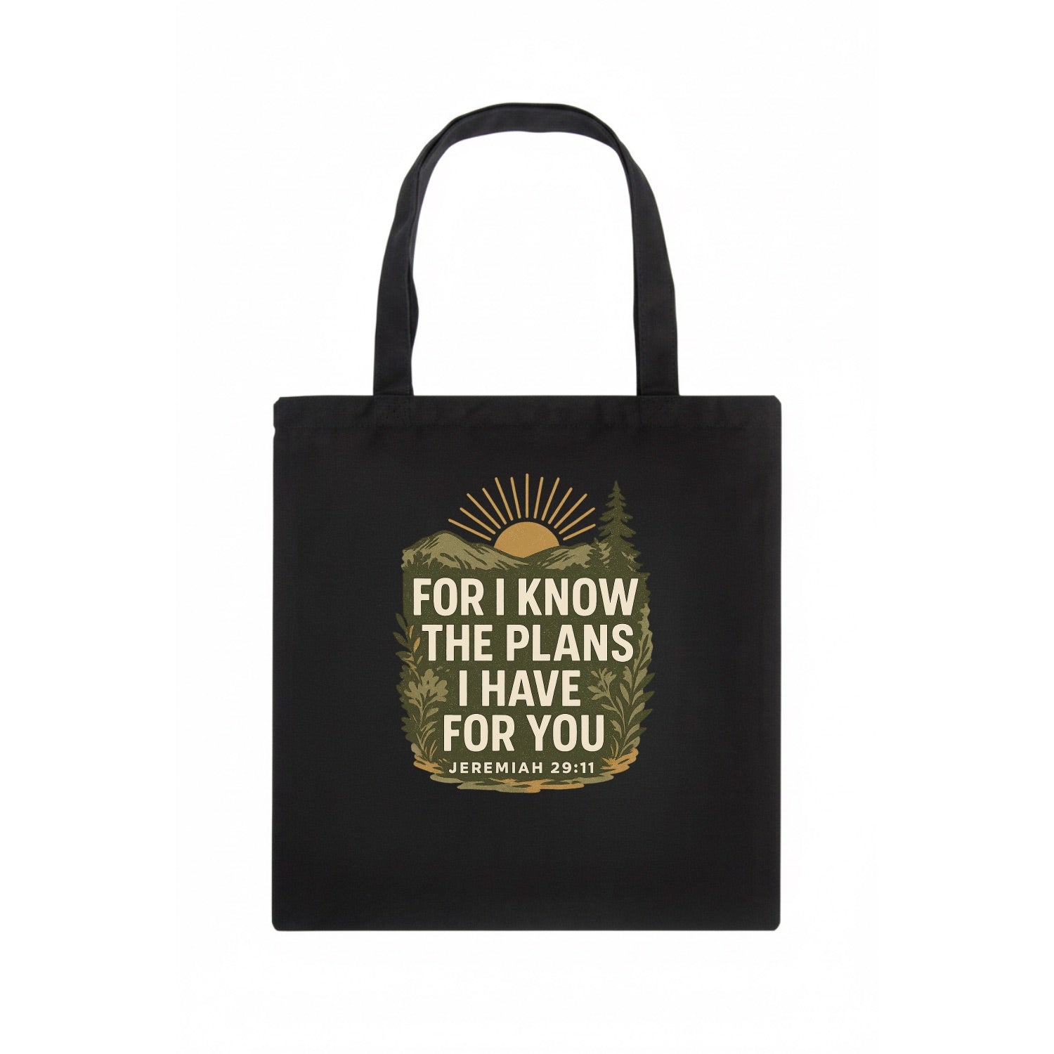Jeremiah 29:11 Sunrise - Tote Bag - dark