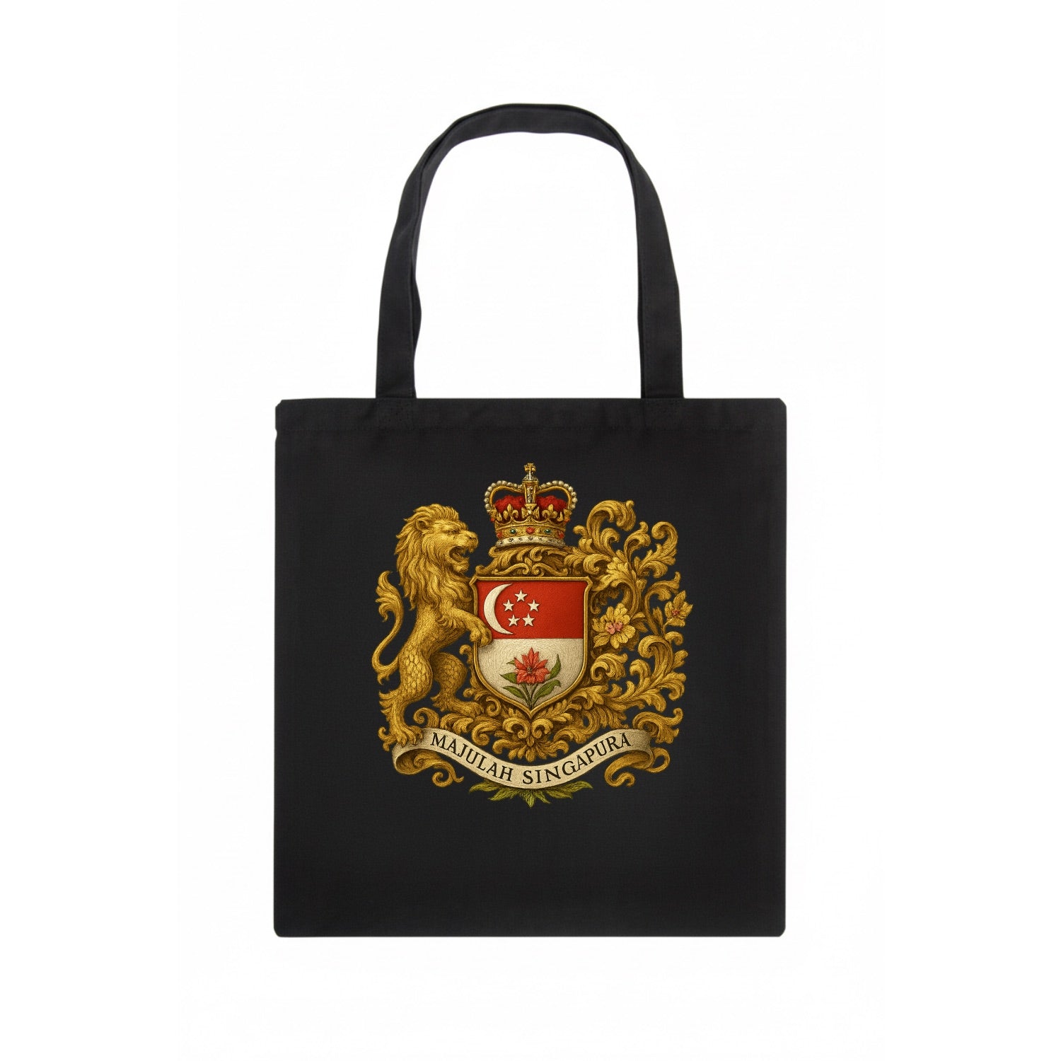 Singapore Merlion Emblem  - Tote Bag - dark