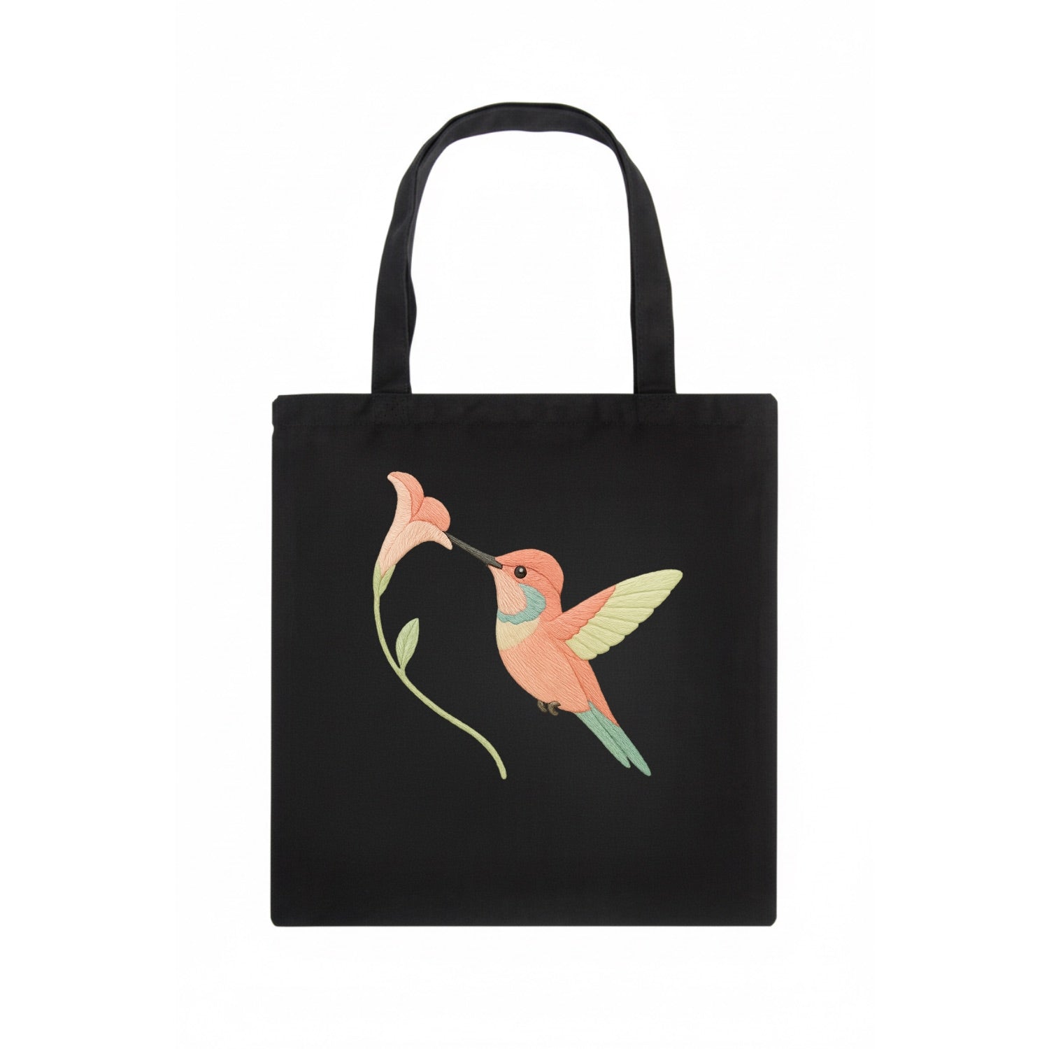 Coral Hummingbird - Tote Bag - dark