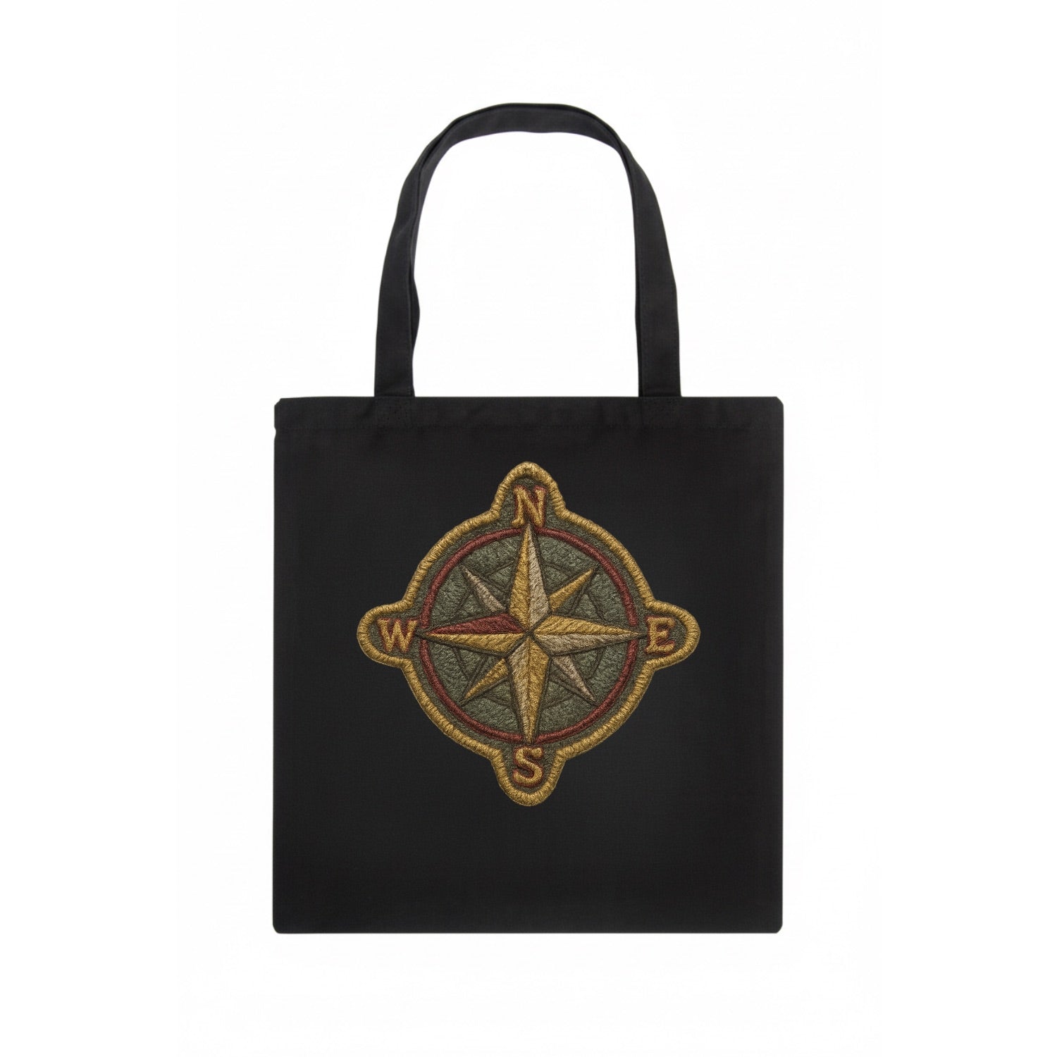 Compass rose with cardinal directions - explorer symbol - Tote Bag - dark