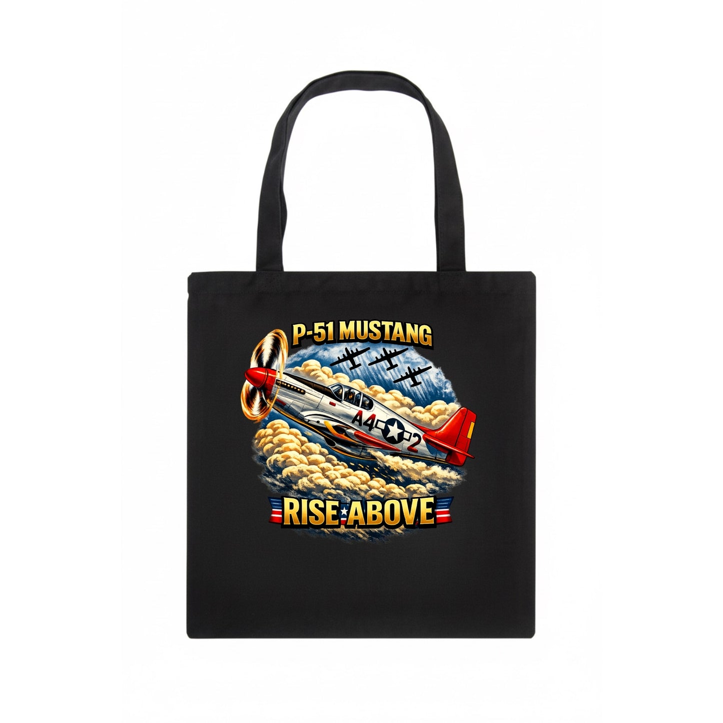 P 51 Mustang Rise Above - Tote Bag - dark