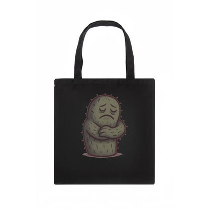 SINGLE IS VALID | Content cactus hugging itself - Tote Bag - dark