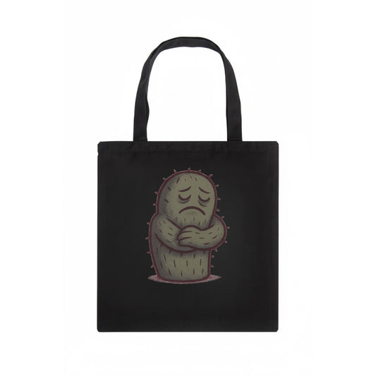 SINGLE IS VALID | Content cactus hugging itself - Tote Bag - dark