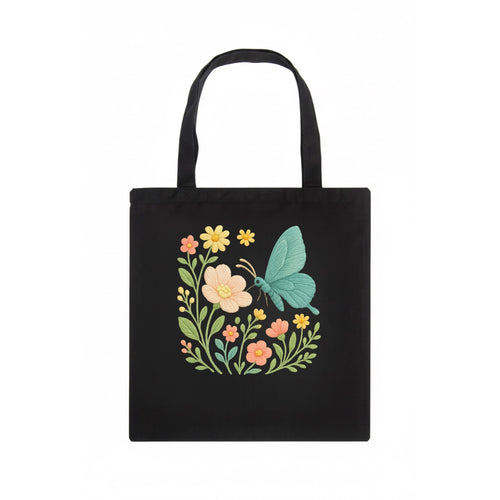 Mint Night Butterfly - Tote Bag