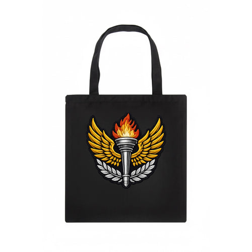 TRACK AND FIELD TORCH - Olympic style torch with wings in - Tote Bag