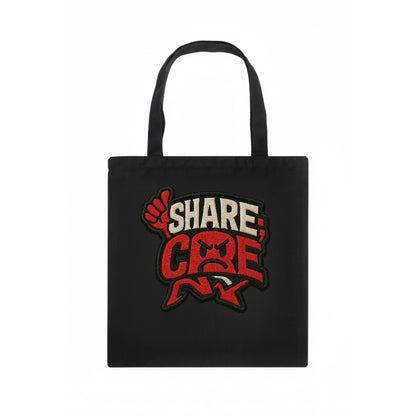 SHARE;CARE TOO MUCH Oversharer Green Hat - Tote Bag - dark