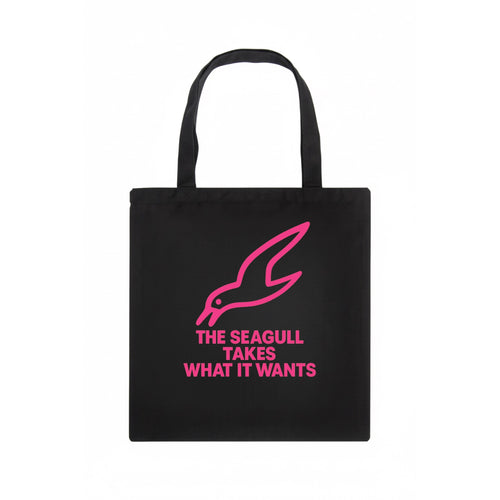 THE SEAGULL TAKES WHAT IT WANTS | Aggressive seagull diving down - Tote Bag