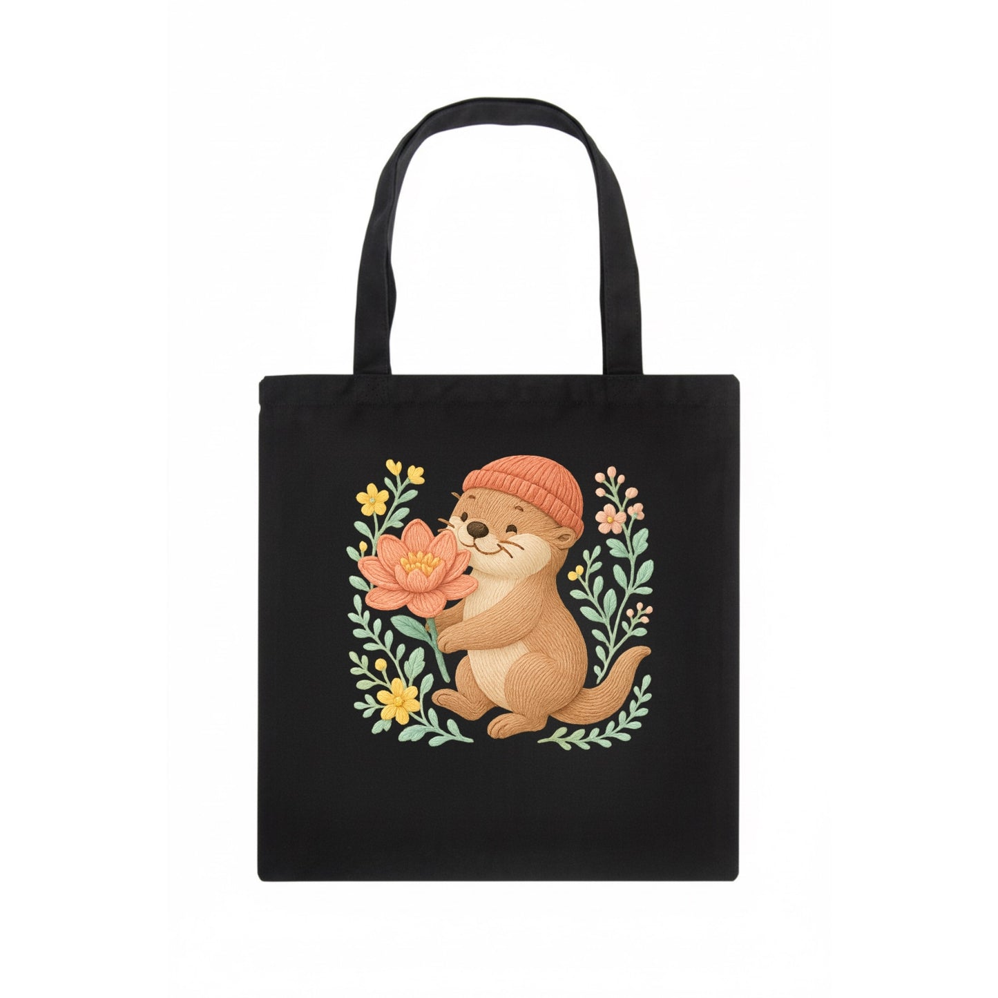 Peach Otter - Tote Bag - dark
