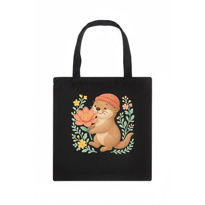Peach Otter - Tote Bag - dark