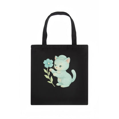 Aqua Kitten - Tote Bag - dark
