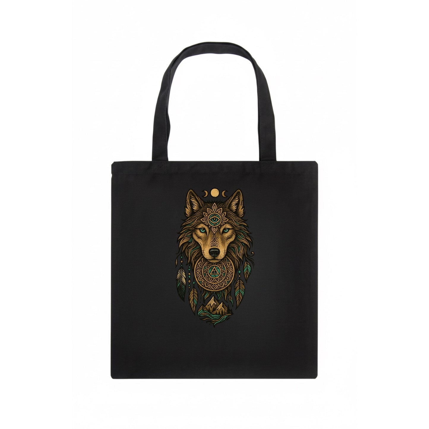 Tattoo Wolf Flash  - Tote Bag - dark