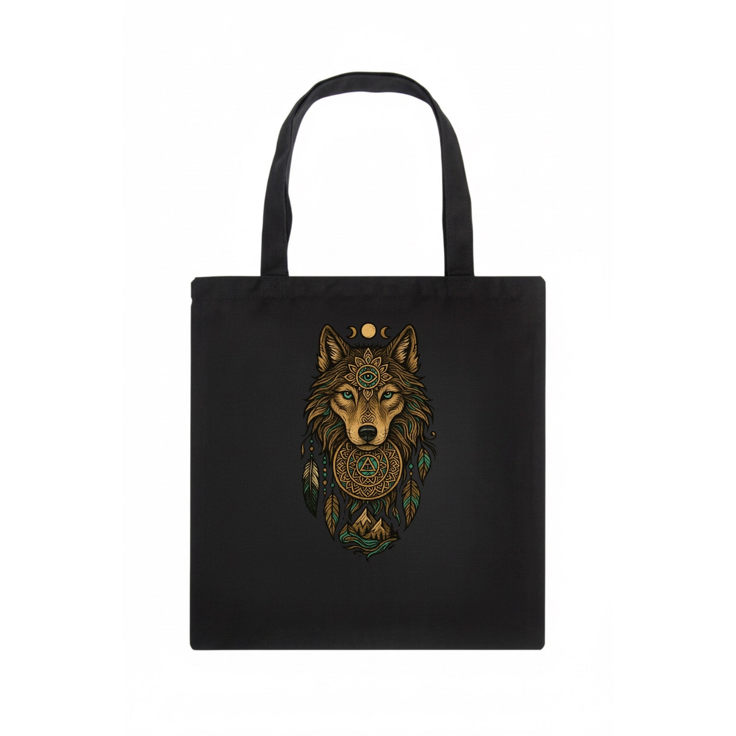Tattoo Wolf Flash  - Tote Bag - dark