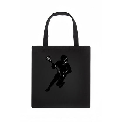 Lacrosse player cradling stick - Tote Bag - dark