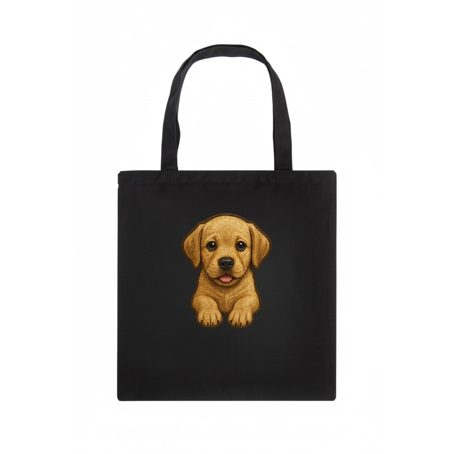 Baby Labrador Retriever Puppy - yellow/black/chocolate, soulful eyes, soft ears, - Tote Bag - dark