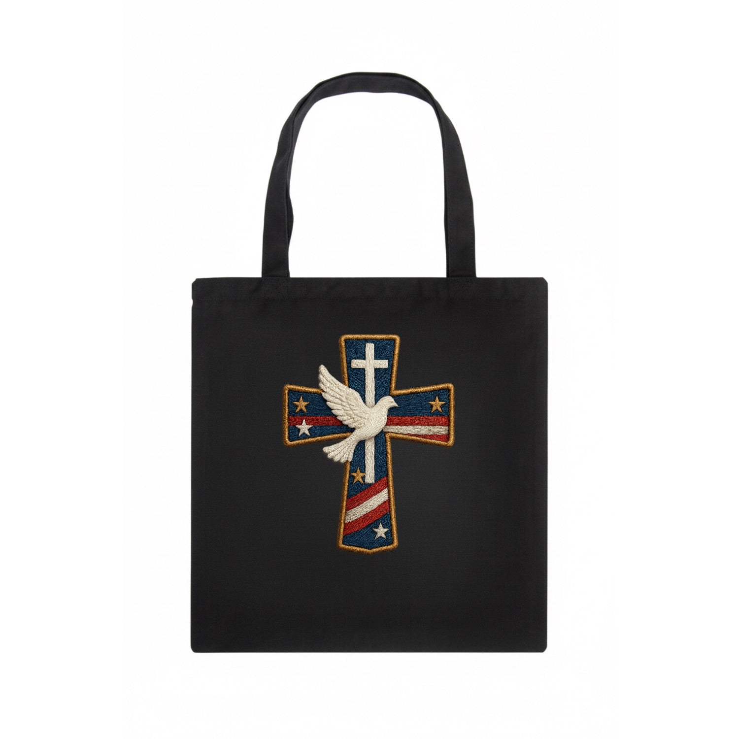 Dove and Cross  - Tote Bag - dark