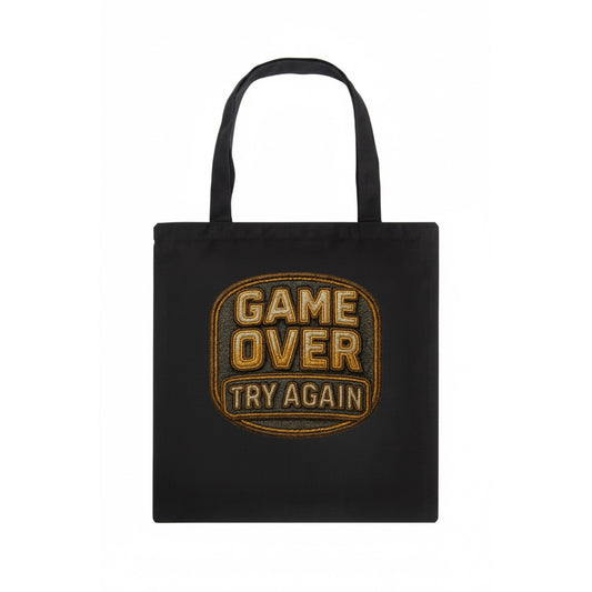 Game Over Try Again  - Tote Bag - dark