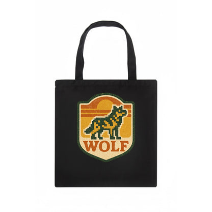 Digital Pixel Wolf  - Tote Bag - dark
