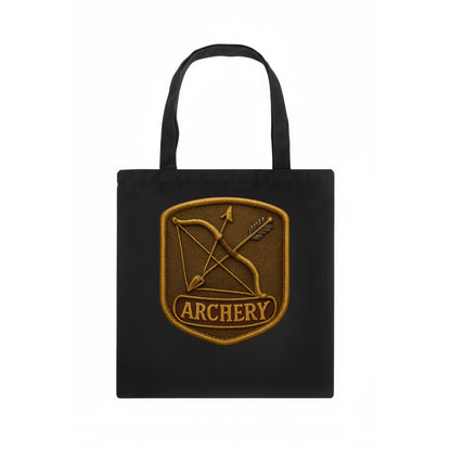 Bow and arrow crossed - archery enthusiast - Tote Bag - dark