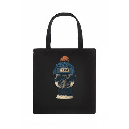 Ottawa Canadian Goose wearing Ottawa bea - Tote Bag - dark