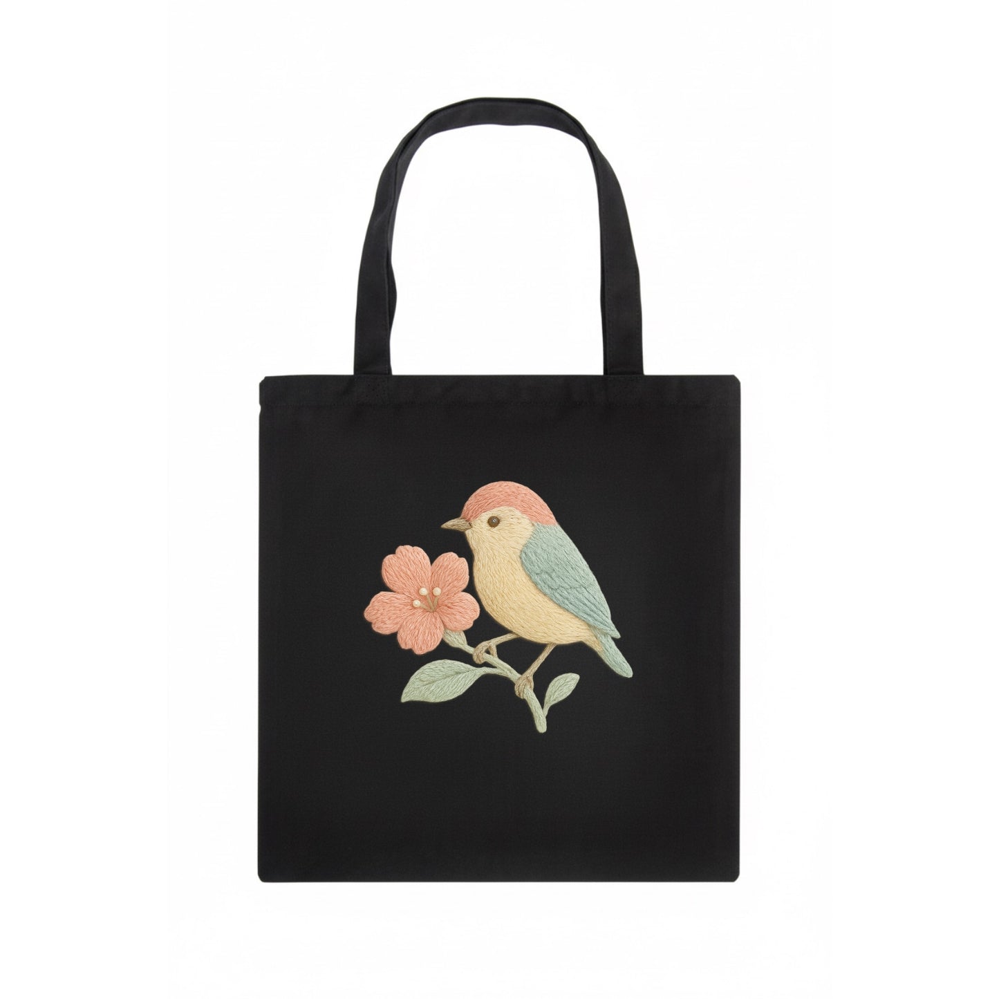 Peach Flowerpecker - Tote Bag - dark