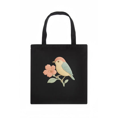 Peach Flowerpecker - Tote Bag - dark