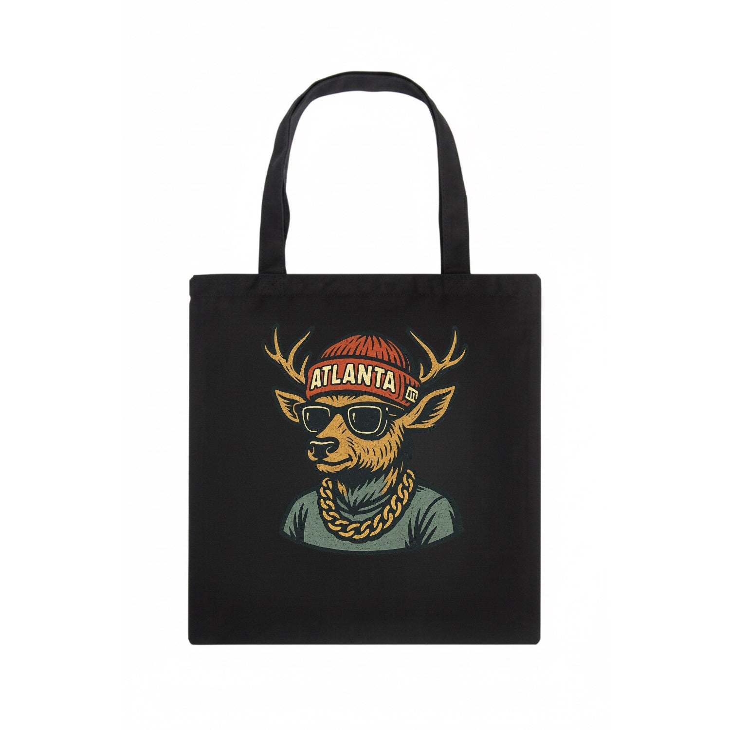 "deer" "atlanta" "atl" "red" "us South" - Tote Bag - dark