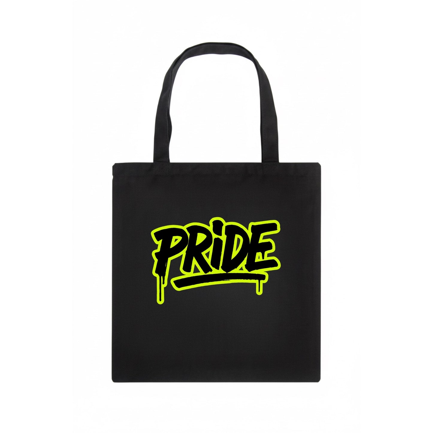 Bold typography design - "PRIDE" - dignified satisfaction, honor - Tote Bag - dark
