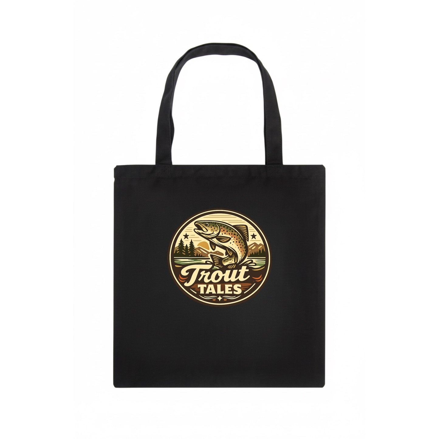 Trout Tales Adventure Emblem - Tote Bag - dark