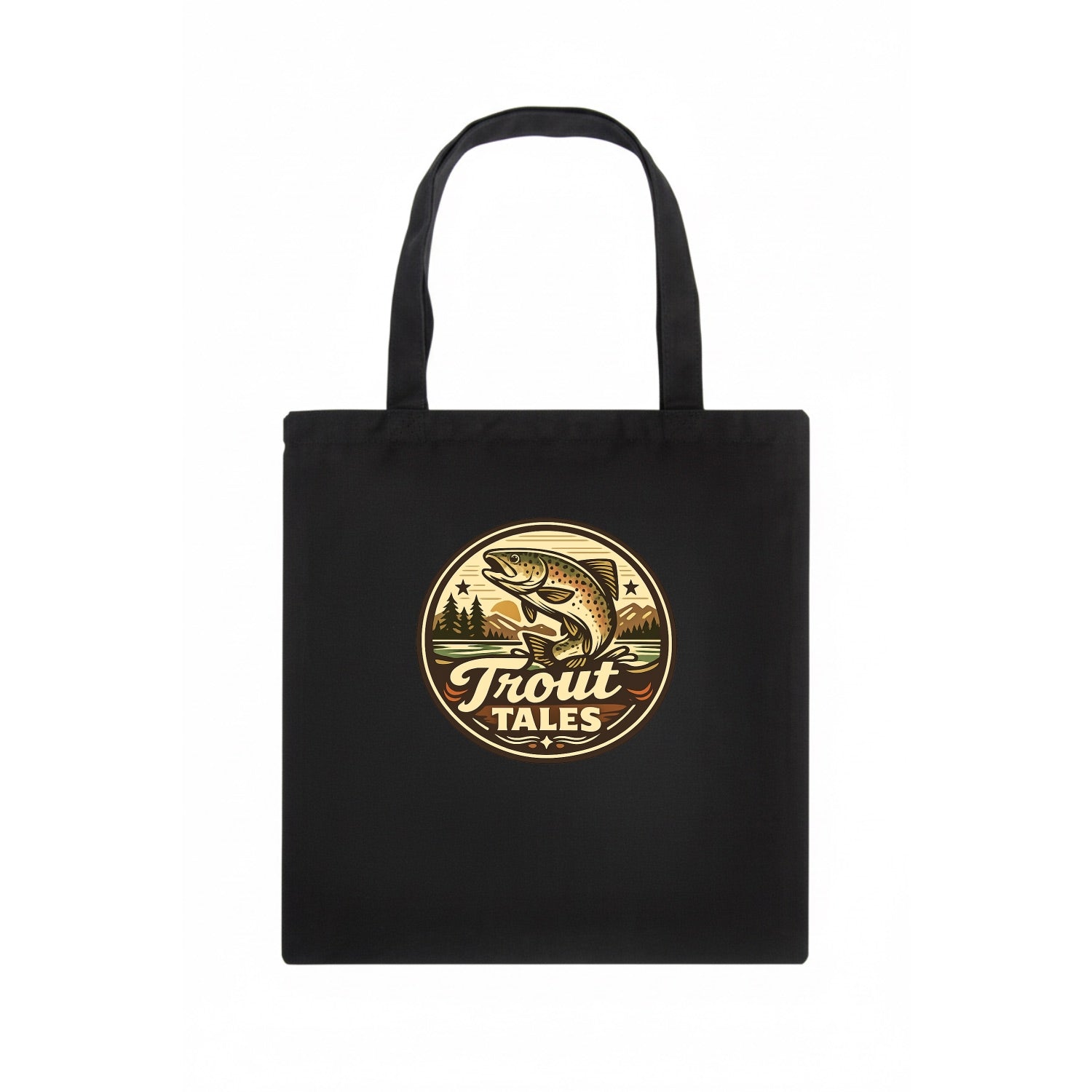 Trout Tales Adventure Emblem - Tote Bag - dark