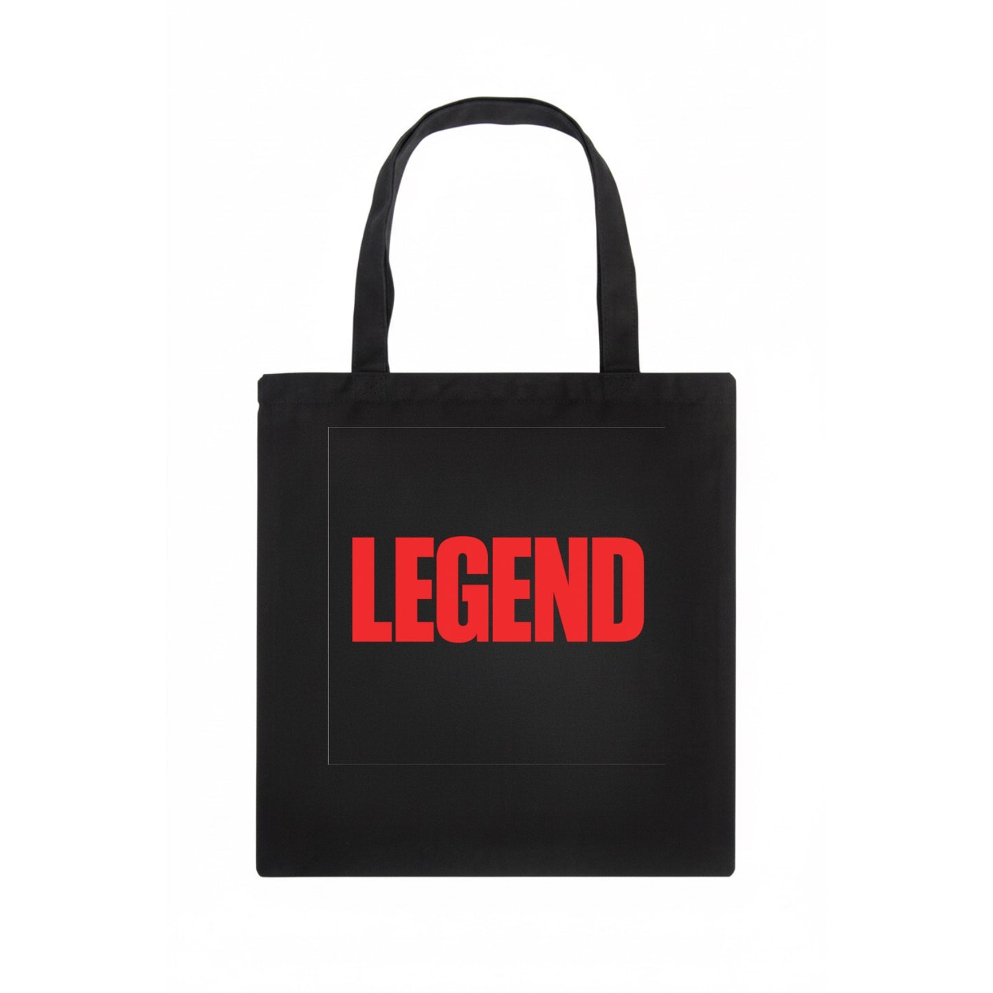 Bold typography design - "LEGEND" - remarkable person, iconic status - Tote Bag - dark
