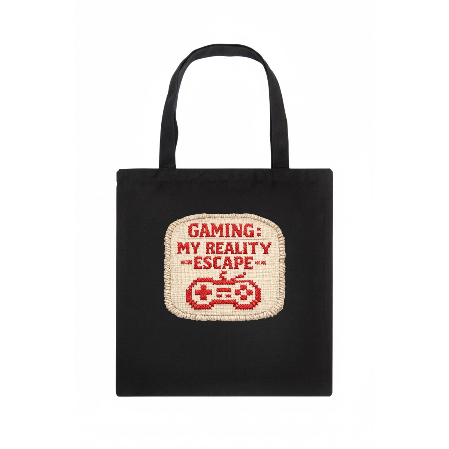 GAMING: MY REALITY ESCAPE - red game escape - red - gaming reality escape - Tote Bag - dark