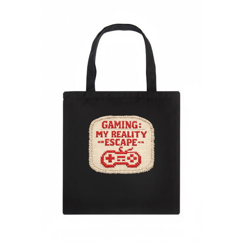 GAMING: MY REALITY ESCAPE - red game escape - red - gaming reality escape - Tote Bag