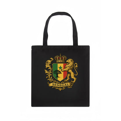 Senegal Lion Emblem  - Tote Bag - dark