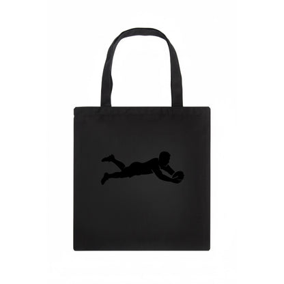 Rugby player diving for try - Tote Bag - dark