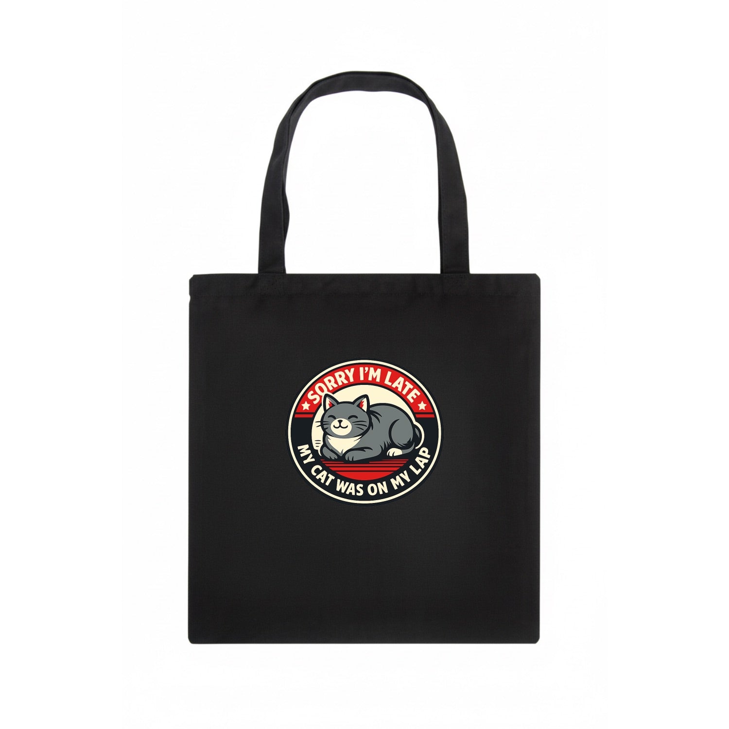 Charming Cat Loaf Excuse Emblem - Tote Bag - dark