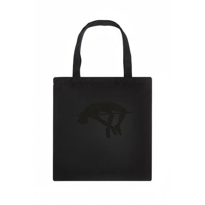 High jumper arching over bar - Tote Bag - dark