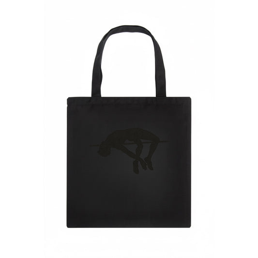 High jumper arching over bar - Tote Bag - dark