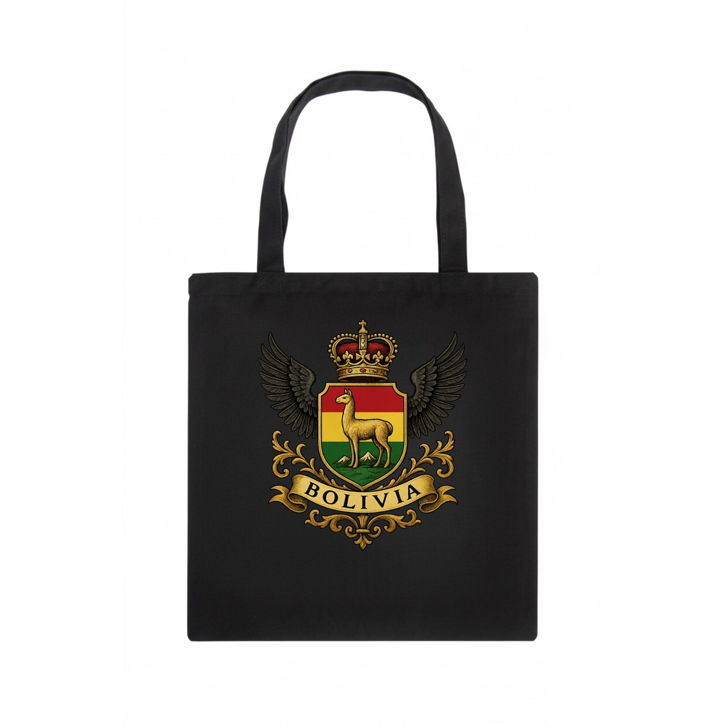 Bolivia Llama Emblem  - Tote Bag - dark