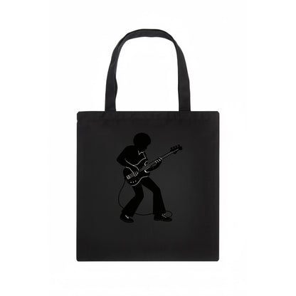 Bass guitarist slap technique - Tote Bag - dark