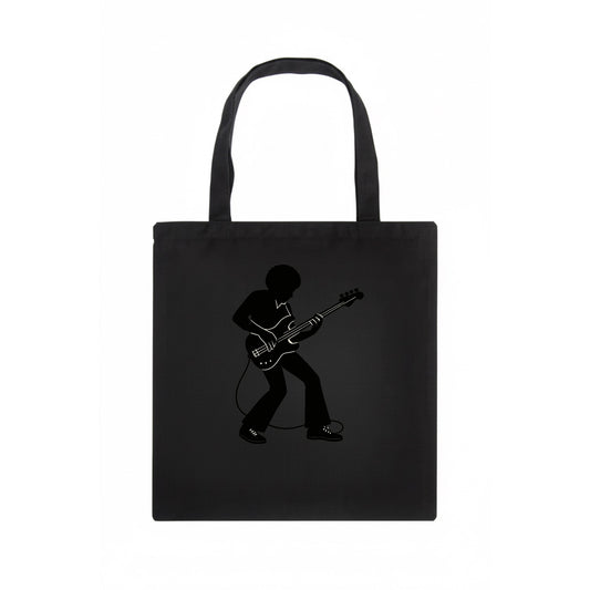 Bass guitarist slap technique - Tote Bag - dark