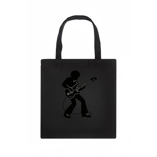Bass guitarist slap technique - Tote Bag