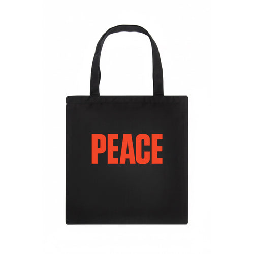 Bold typography design - PEACE - inner calm, tranquility, serenity - Tote Bag
