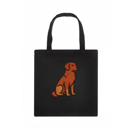 Nova Scotia Duck Tolling Retriever - Red embroidered pose - Tote Bag - dark