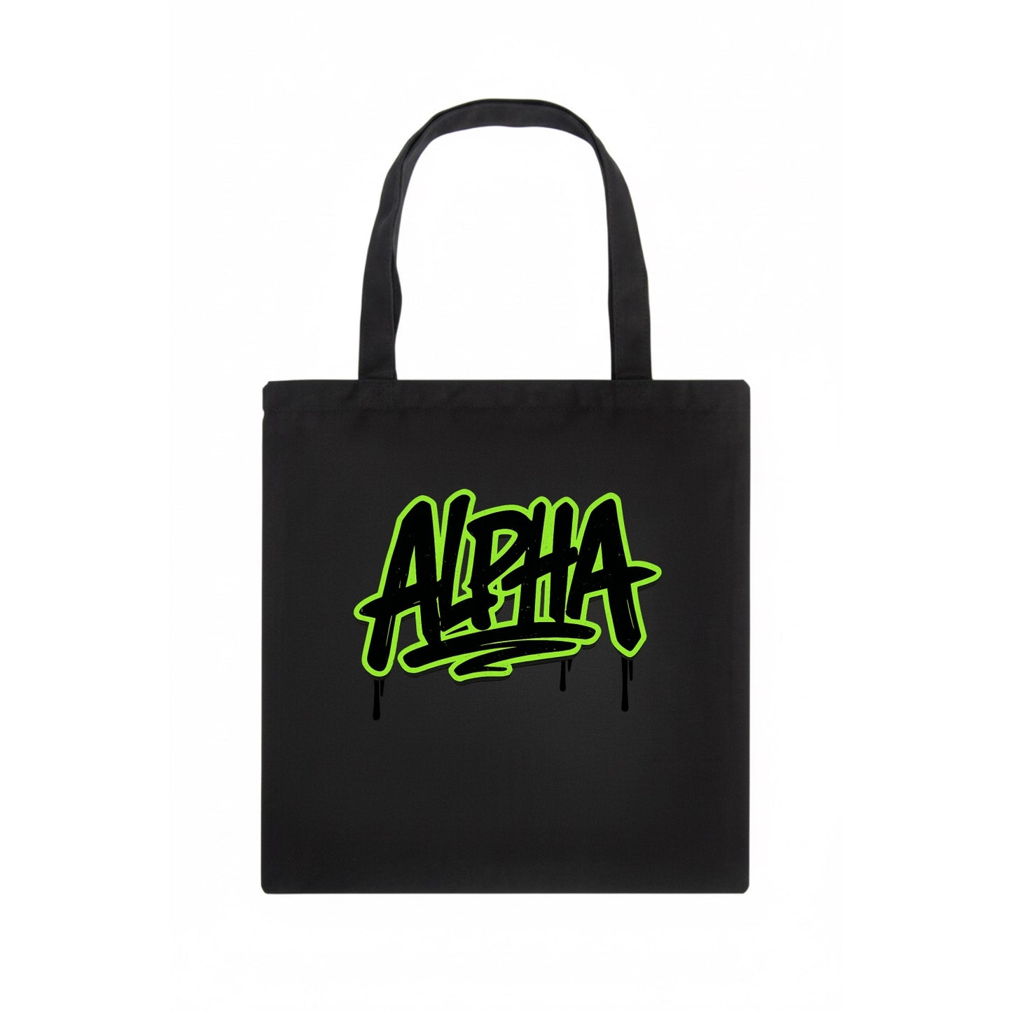 Bold typography design - "ALPHA" - leader of the pack - Tote Bag - dark