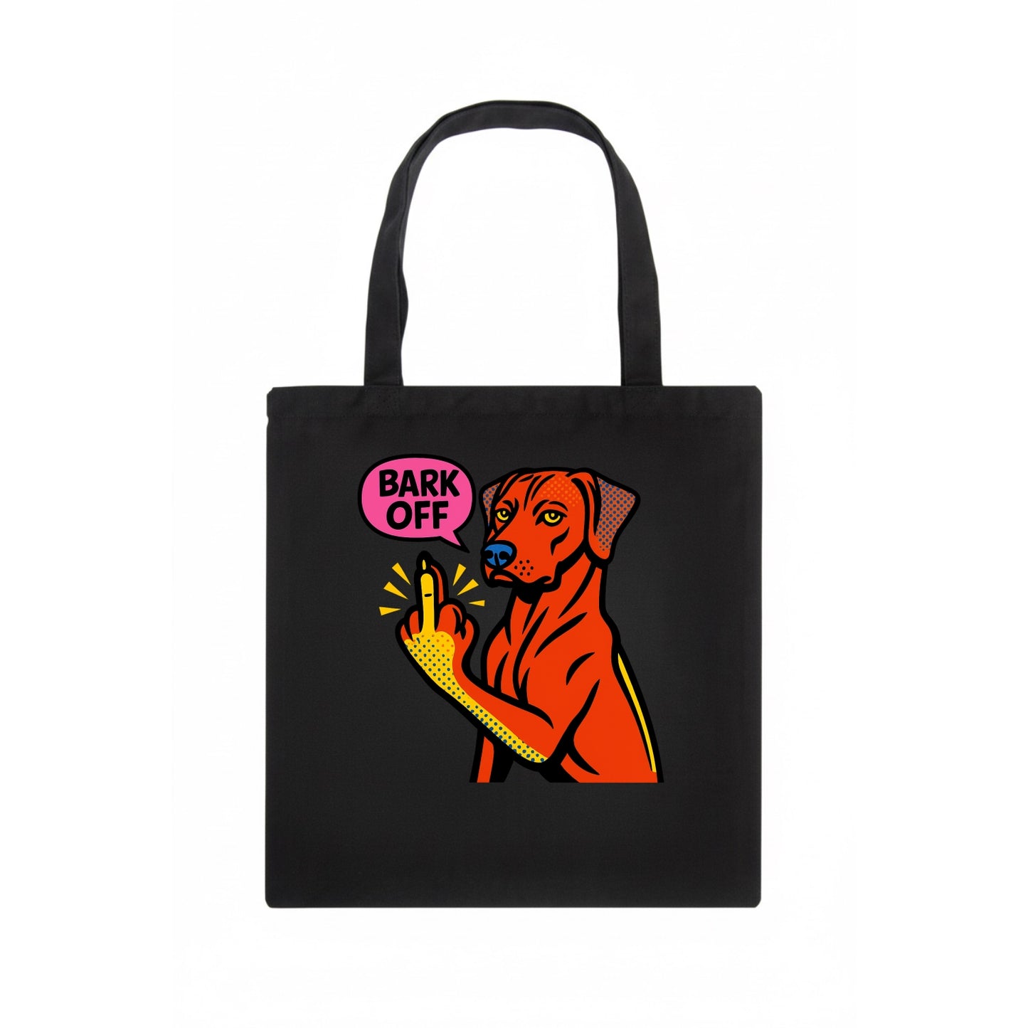 Rhodesian Ridgeback with distinctive ridge on back, athletic muscular paw up - Tote Bag - dark