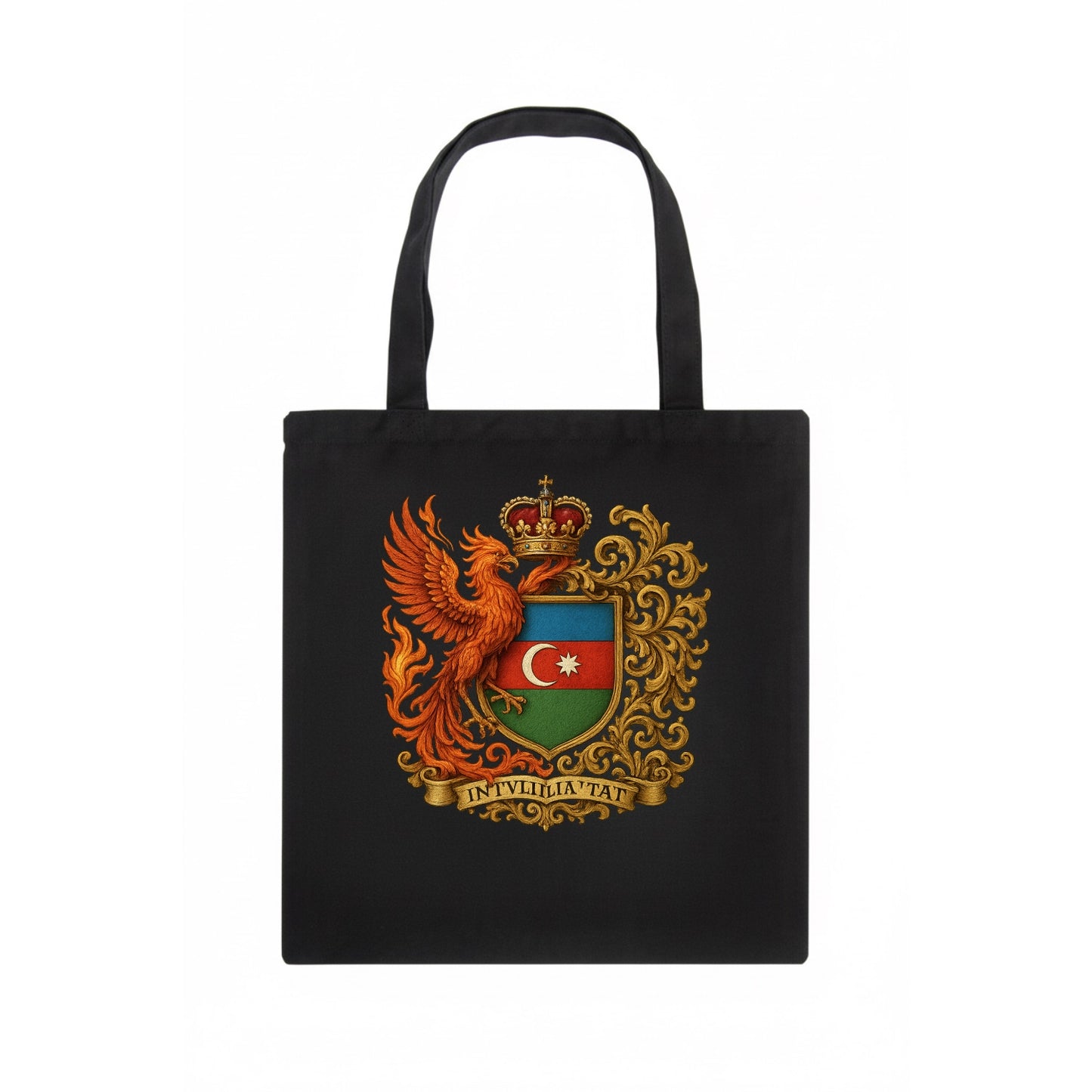 Azerbaijan Fire Phoenix Emblem  - Tote Bag - dark