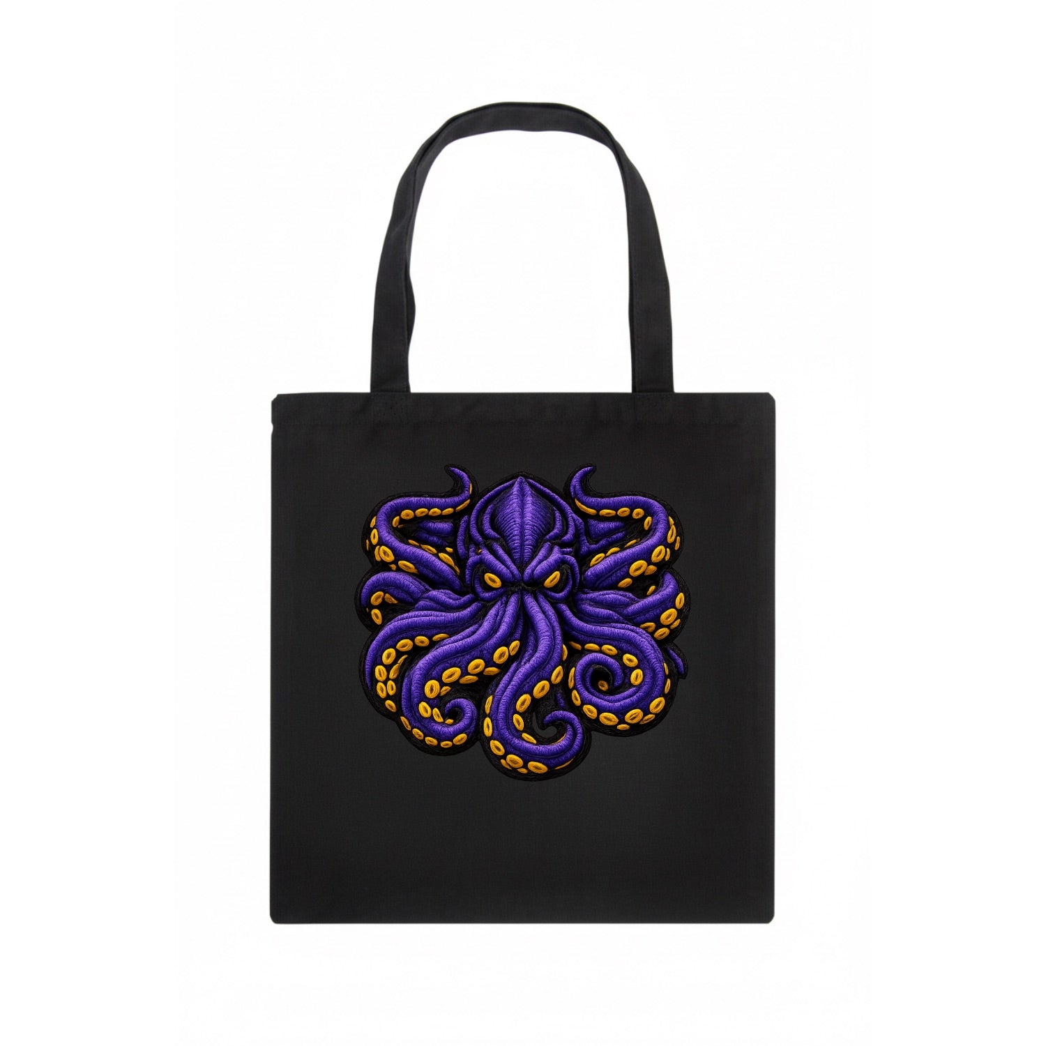KRAKEN TENTACLES - sea monster in purple and black , deep sea - Tote Bag - dark